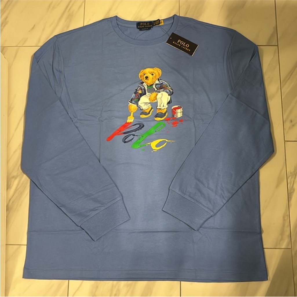 Men’s Polo Ralph Lauren Big And Tall Polo Bear Long Sleeve T-Shirt